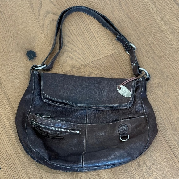 EUC Vintage Y2K Furla Made in Italy Leather Satchel Bag - Brown‎ - Picture 1 of 8